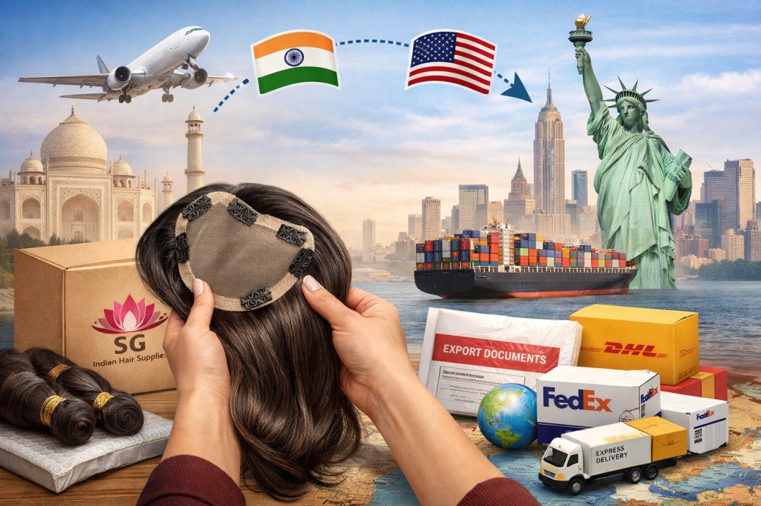 How SG Indian Hair Supplies Premium Hair Toppers from India to USA Customers
